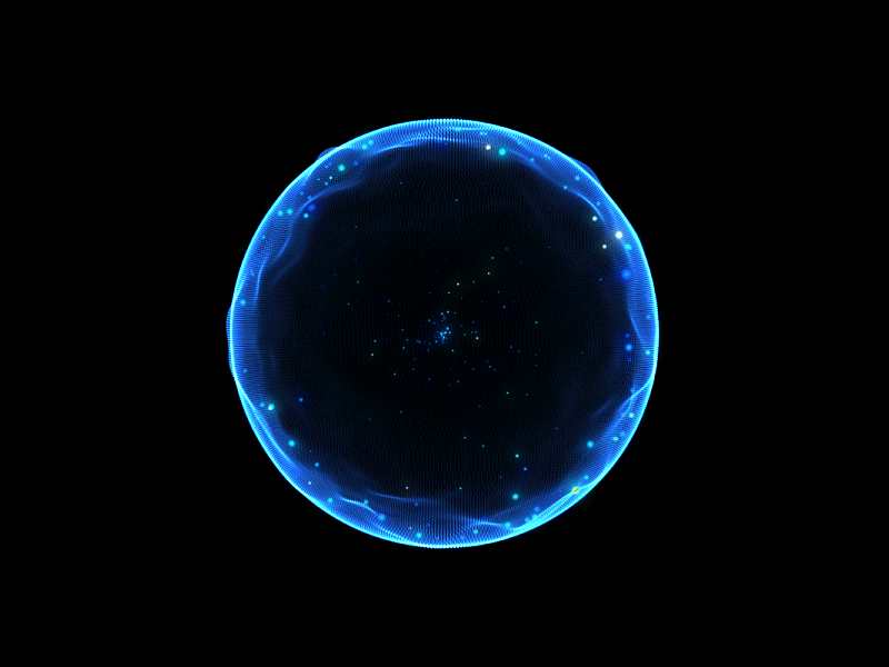 Animated AI neural sphere background